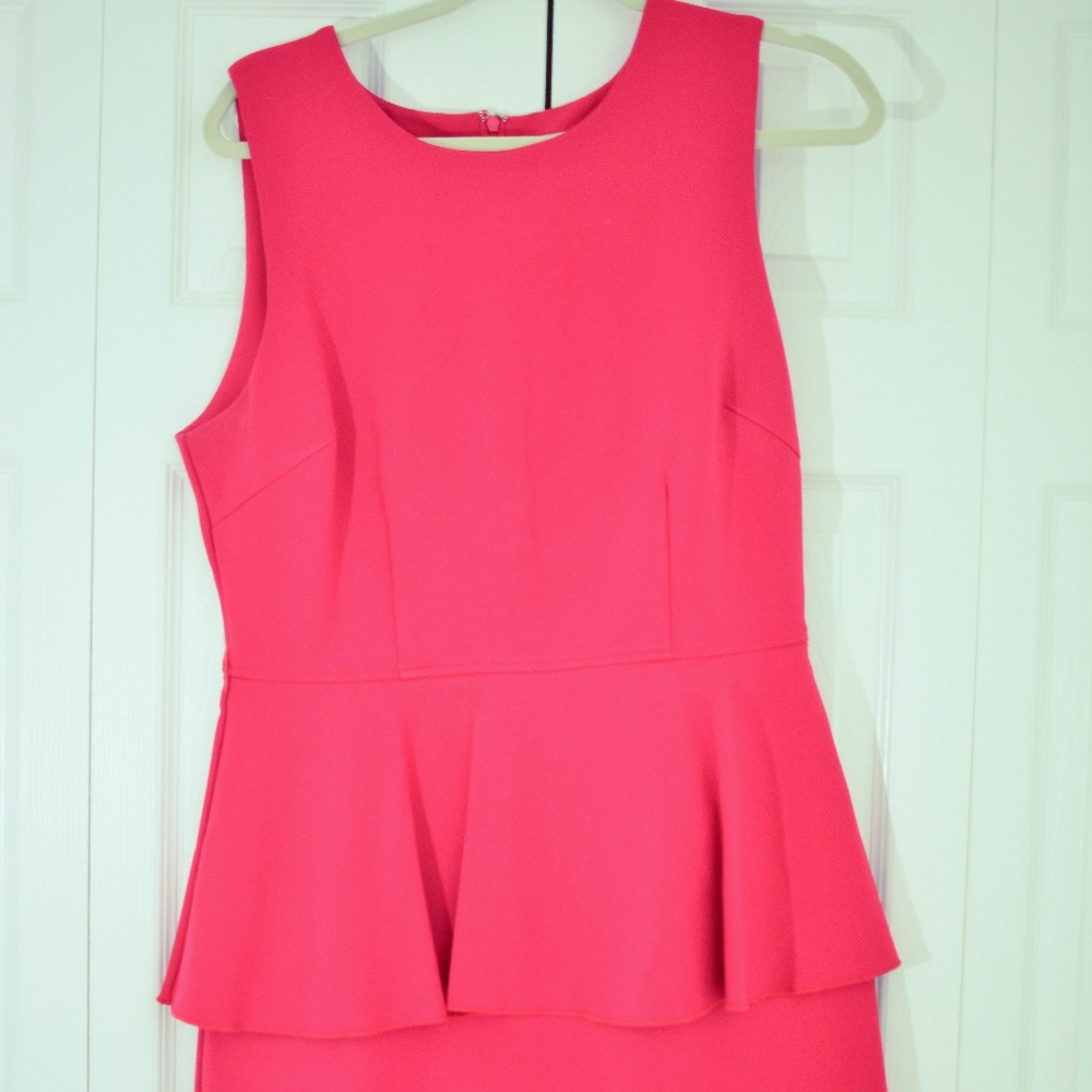 Hot Pink Peplum Dress